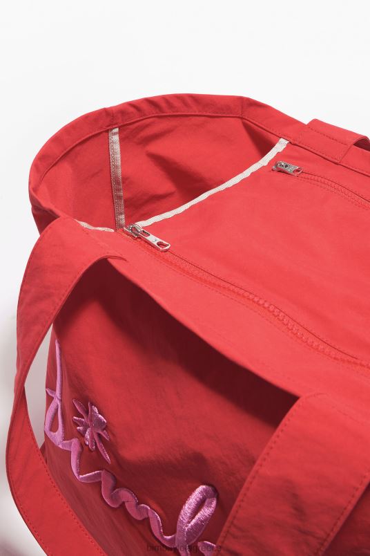 αξεσουάρ Bimba Y Lola νάιλον τσάντα shopper L2L28123 το κόκκινο