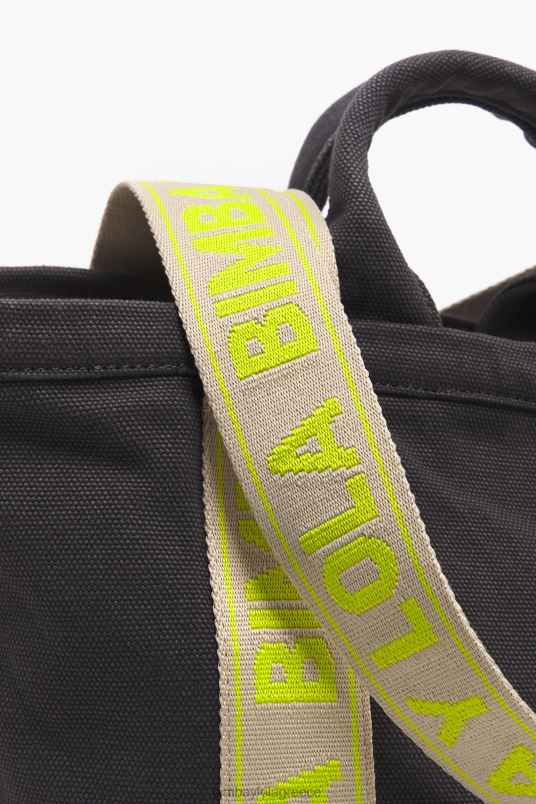 αξεσουάρ Bimba Y Lola πάνινη τσάντα shopper L2L2887 ανθρακίτης
