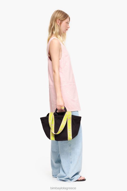 αξεσουάρ Bimba Y Lola πάνινη τσάντα shopper L2L2887 ανθρακίτης