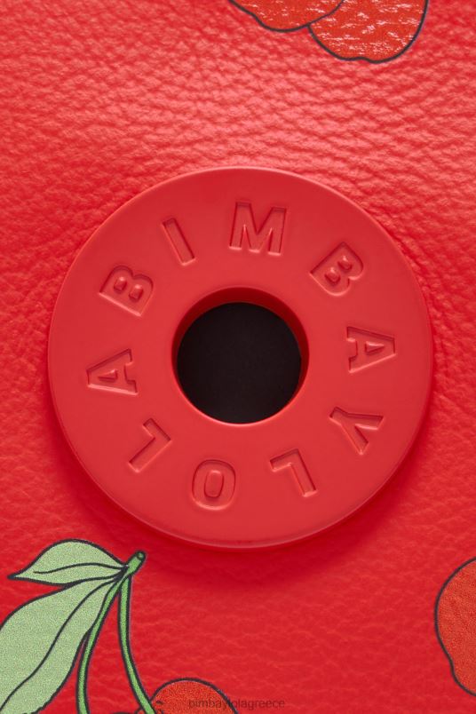 αξεσουάρ Bimba Y Lola τσάντα χιαστί με στάμπα κεράσι L2L28149 το κόκκινο