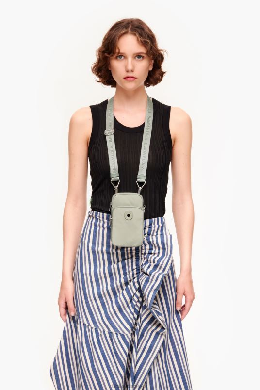 αξεσουάρ Bimba Y Lola παραλληλόγραμμη μίνι τσάντα L2L28155 γκρι του πάγου