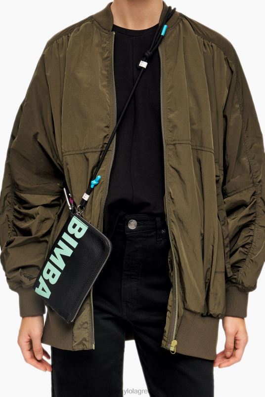 αξεσουάρ Bimba Y Lola δερμάτινη πολυλειτουργική τσάντα L2L28164 μαύρος