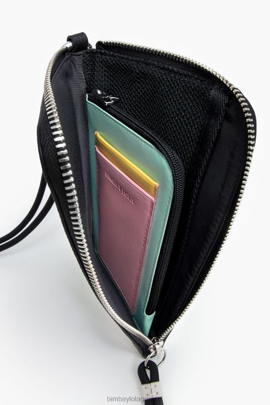 αξεσουάρ Bimba Y Lola δερμάτινη πολυλειτουργική τσάντα L2L28164 μαύρος