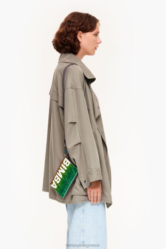 αξεσουάρ Bimba Y Lola δερμάτινη μίνι τσάντα L2L28165 ασήμι