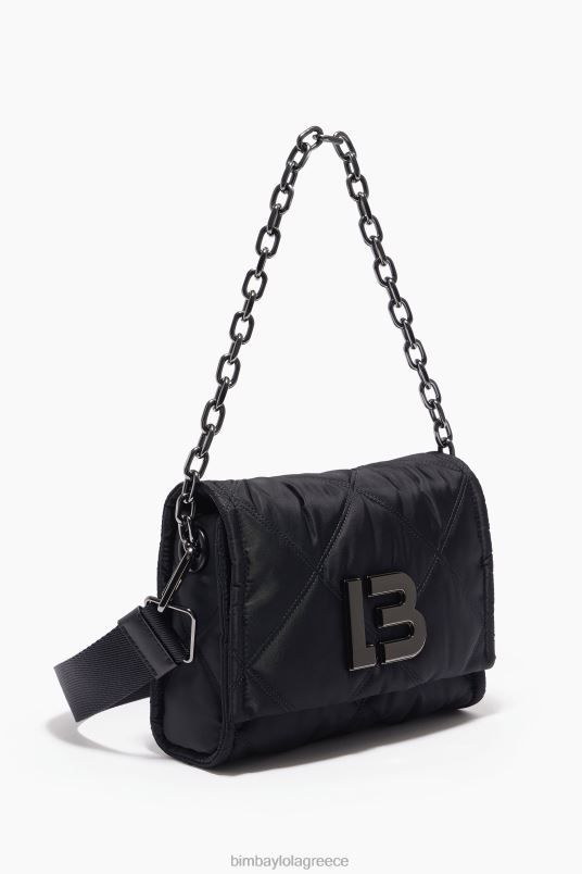 αξεσουάρ Bimba Y Lola νάιλον χιαστί τσάντα με πτερύγιο L2L28106 μαύρος