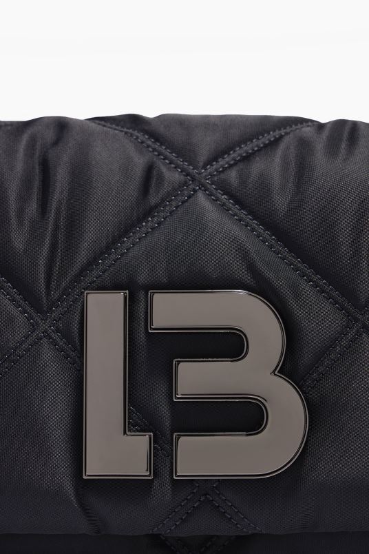 αξεσουάρ Bimba Y Lola νάιλον χιαστί τσάντα με πτερύγιο L2L28108 μαύρος