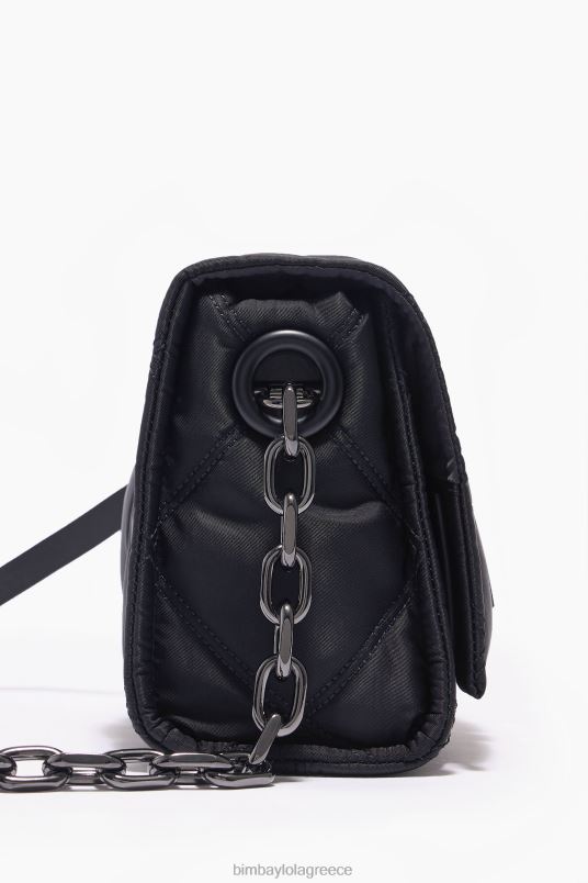 αξεσουάρ Bimba Y Lola νάιλον χιαστί τσάντα με πτερύγιο L2L28108 μαύρος