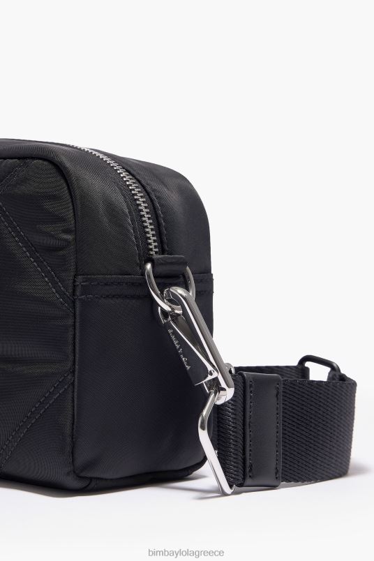 αξεσουάρ Bimba Y Lola γεμισμένη νάιλον τσάντα χιαστί L2L28112 μαύρος
