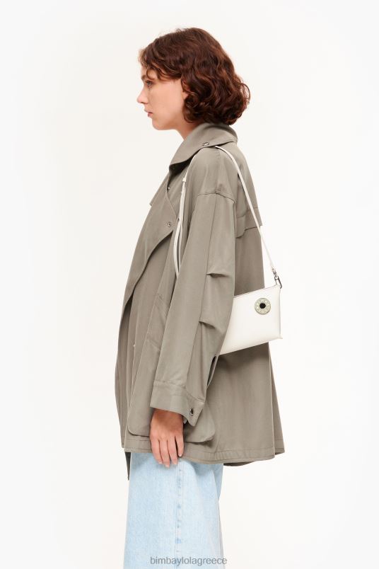 αξεσουάρ Bimba Y Lola δερμάτινη τσάντα τραπεζιού χιαστί L2L2813 υπόλευκο