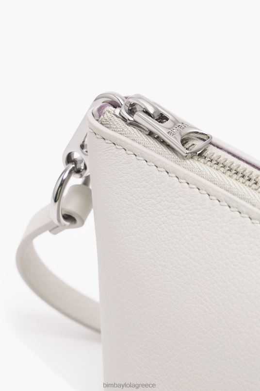 αξεσουάρ Bimba Y Lola δερμάτινη τσάντα τραπεζιού χιαστί L2L2813 υπόλευκο