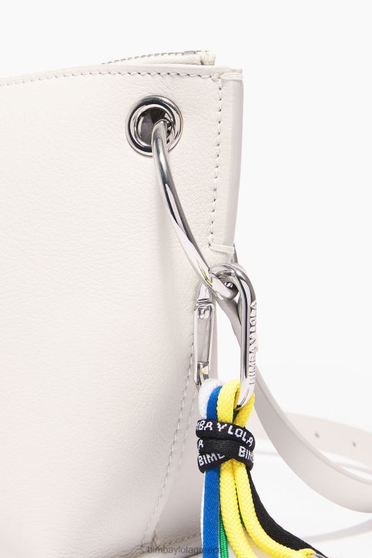 αξεσουάρ Bimba Y Lola δερμάτινη τσάντα χιαστί L2L2842 άσπρο