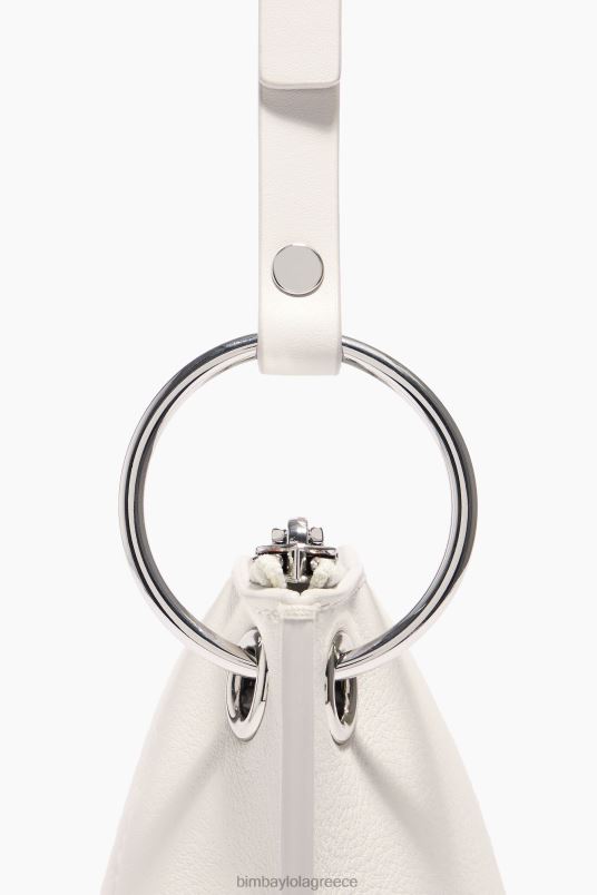 αξεσουάρ Bimba Y Lola δερμάτινη τσάντα χιαστί L2L2842 άσπρο