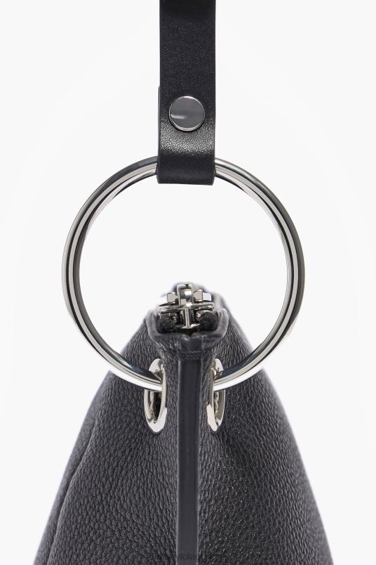 αξεσουάρ Bimba Y Lola δερμάτινη τσάντα χιαστί L2L2843 μαύρος