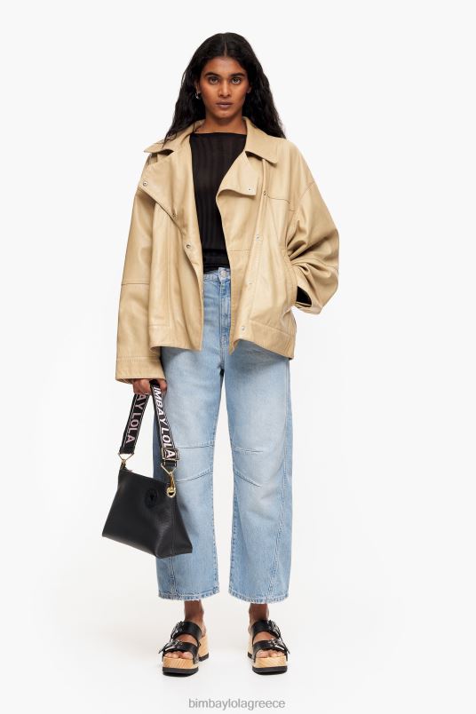 αξεσουάρ Bimba Y Lola δερμάτινη τσάντα τραπεζίου L2L2846 μαύρος