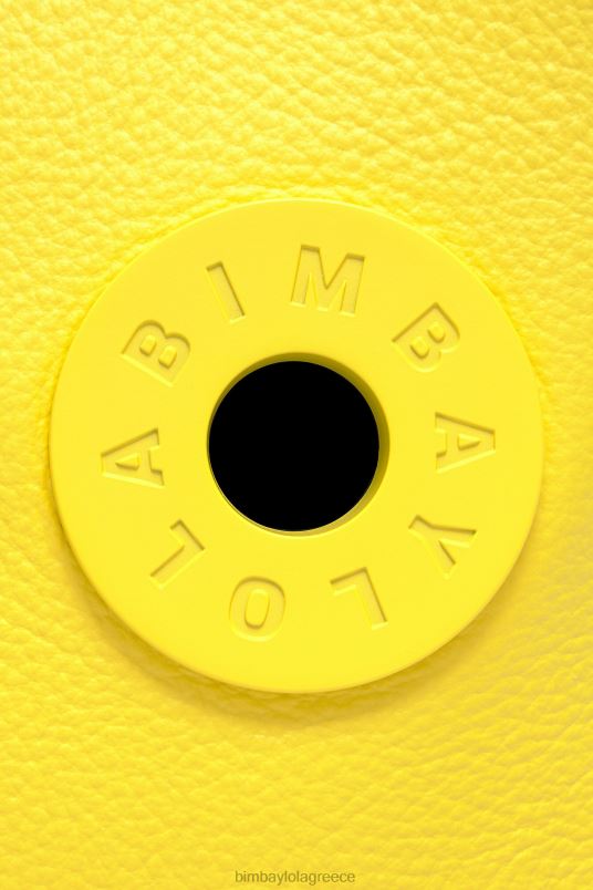 αξεσουάρ Bimba Y Lola δερμάτινη τσάντα τραπεζίου L2L2848 κίτρινος