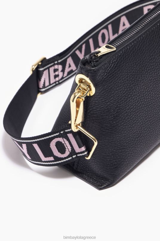 αξεσουάρ Bimba Y Lola δερμάτινη τσάντα τραπεζίου L2L2849 μαύρος