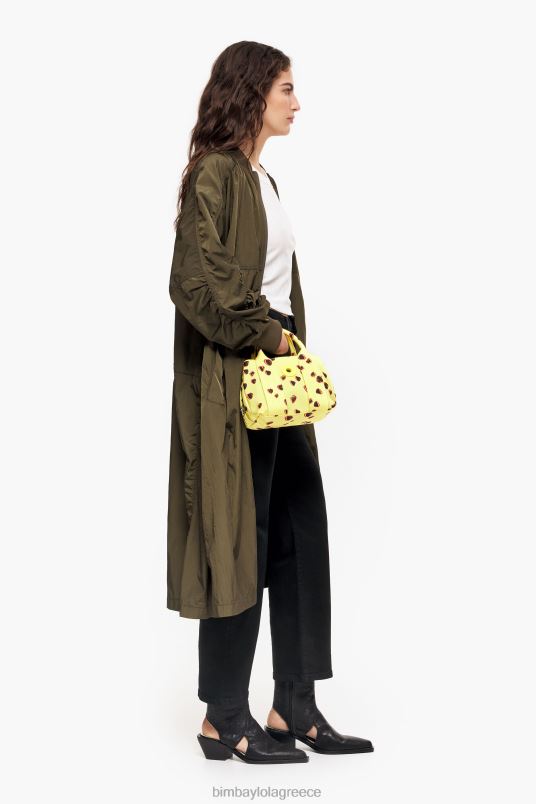 αξεσουάρ Bimba Y Lola νάιλον τσάντα με στάμπα με μικρές καρδιές L2L2879 κίτρινος
