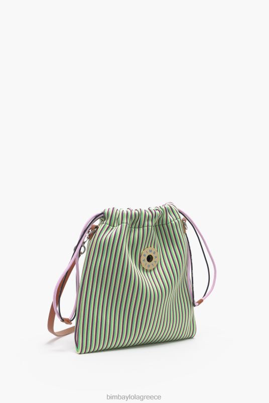 αξεσουάρ Bimba Y Lola πλεκτή τσάντα κουβά L2L2888 κίτρινος