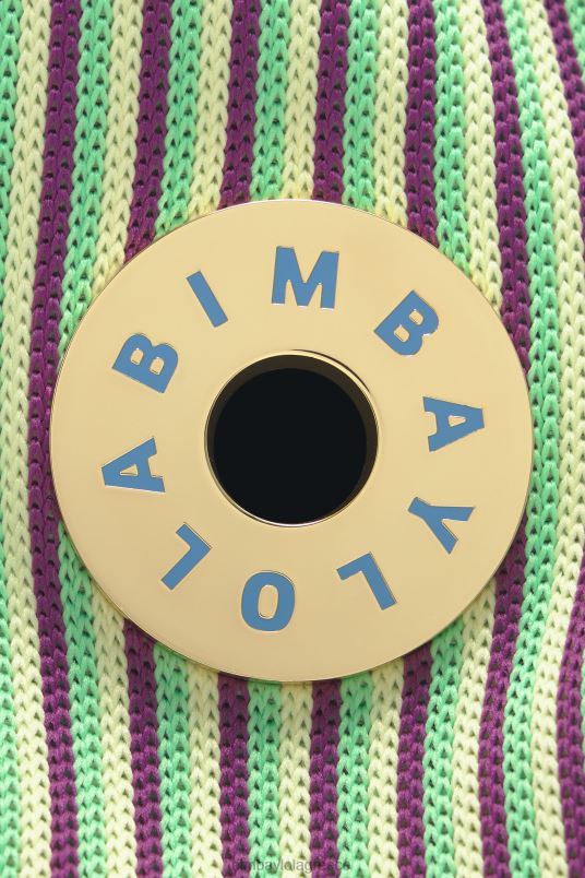 αξεσουάρ Bimba Y Lola πλεκτή τσάντα κουβά L2L2888 κίτρινος