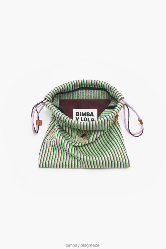 αξεσουάρ Bimba Y Lola πλεκτή τσάντα κουβά L2L2888 κίτρινος