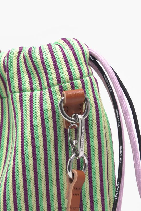 αξεσουάρ Bimba Y Lola πλεκτή τσάντα κουβά L2L2888 κίτρινος