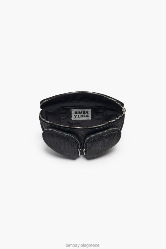 αξεσουάρ Bimba Y Lola δερμάτινη τσέπη bumbag L2L2814 μαύρος