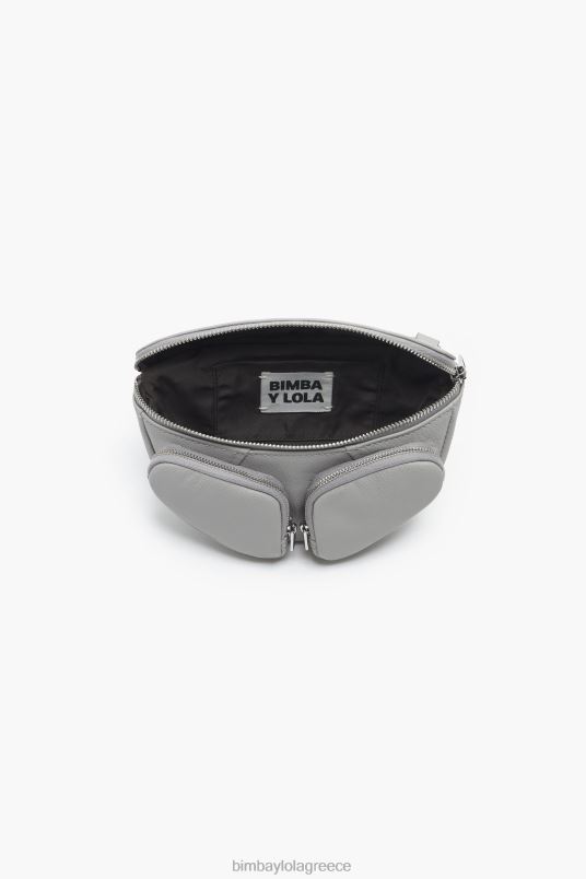 αξεσουάρ Bimba Y Lola δερμάτινη τσέπη bumbag L2L2815 γκρί