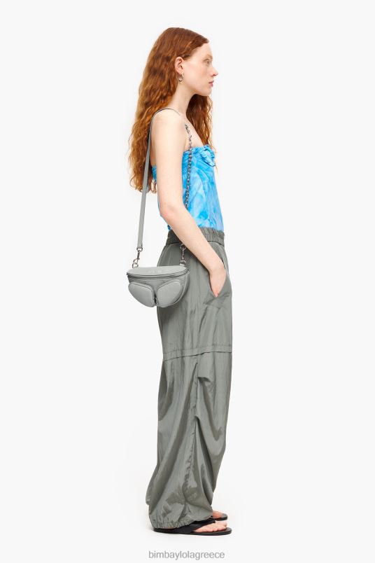 αξεσουάρ Bimba Y Lola δερμάτινη τσέπη bumbag L2L2815 γκρί