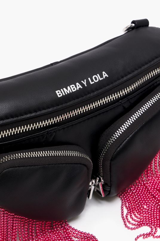 αξεσουάρ Bimba Y Lola δερμάτινη τσέπη bumbag L2L28170 μαύρος