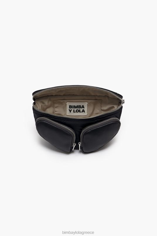 αξεσουάρ Bimba Y Lola δερμάτινη τσέπη bumbag L2L28171 μαύρος