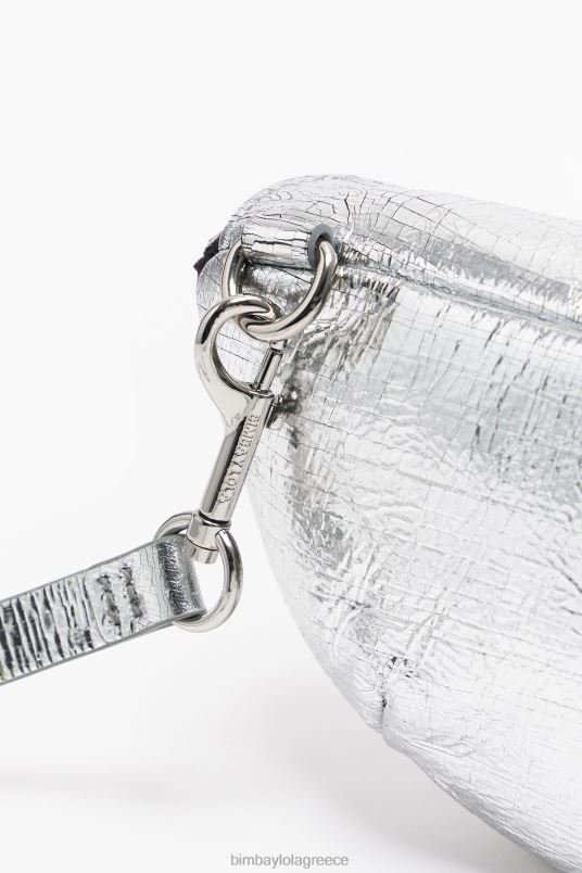 αξεσουάρ Bimba Y Lola δερμάτινη τσέπη bumbag L2L28172 ασήμι