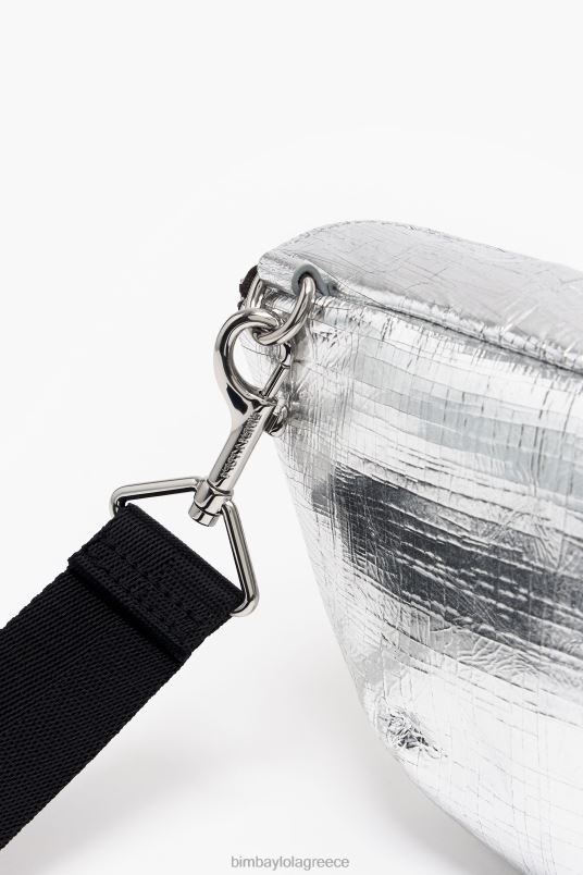 αξεσουάρ Bimba Y Lola δερμάτινη τσέπη bumbag L2L2817 ασήμι