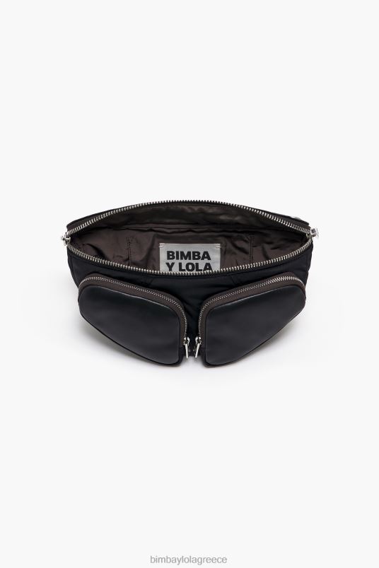 αξεσουάρ Bimba Y Lola δερμάτινη τσέπη bumbag L2L2820 μαύρος