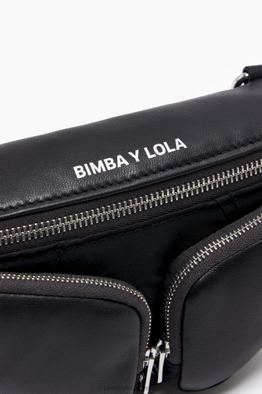 αξεσουάρ Bimba Y Lola δερμάτινη τσέπη bumbag L2L2824 μαύρος