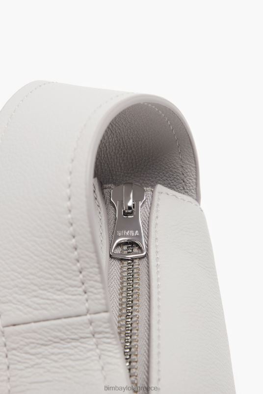 αξεσουάρ Bimba Y Lola δερμάτινη τσάντα hobo L2L2850 γκρί