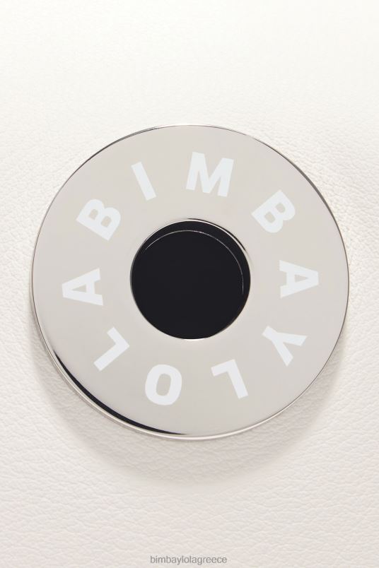 αξεσουάρ Bimba Y Lola δερμάτινη τσάντα hobo L2L2852 άσπρο