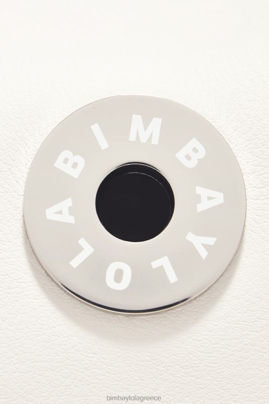 αξεσουάρ Bimba Y Lola δερμάτινη τσάντα hobo L2L2853 άσπρο