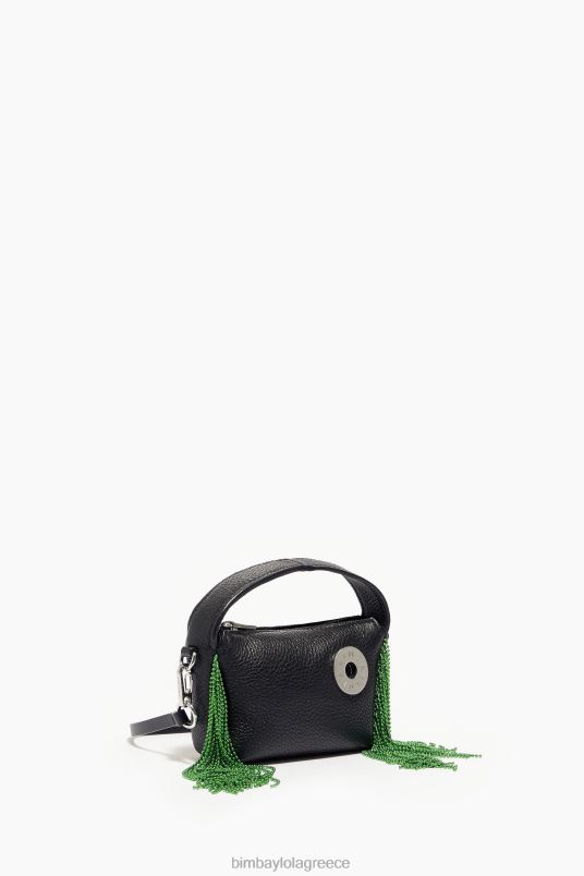 αξεσουάρ Bimba Y Lola δερμάτινη τσάντα hobo L2L2862 μαύρος