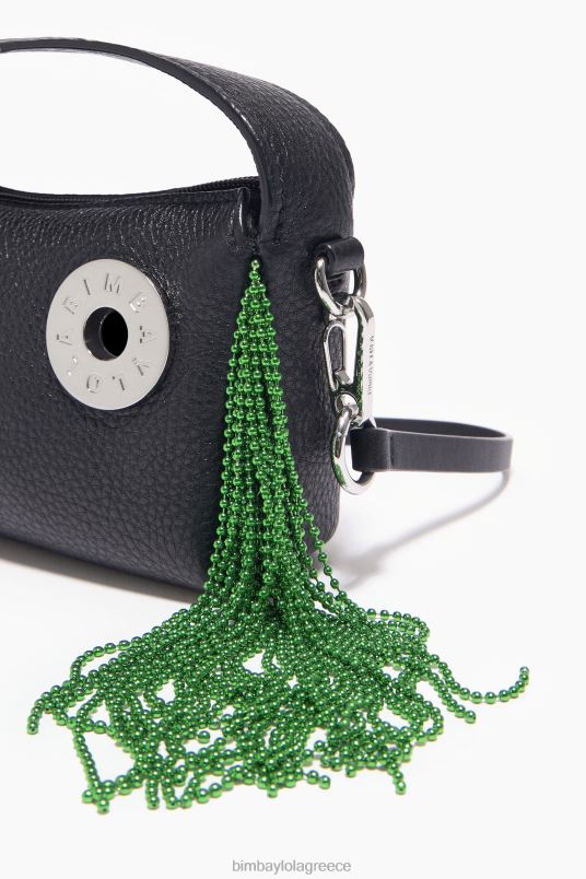 αξεσουάρ Bimba Y Lola δερμάτινη τσάντα hobo L2L2862 μαύρος