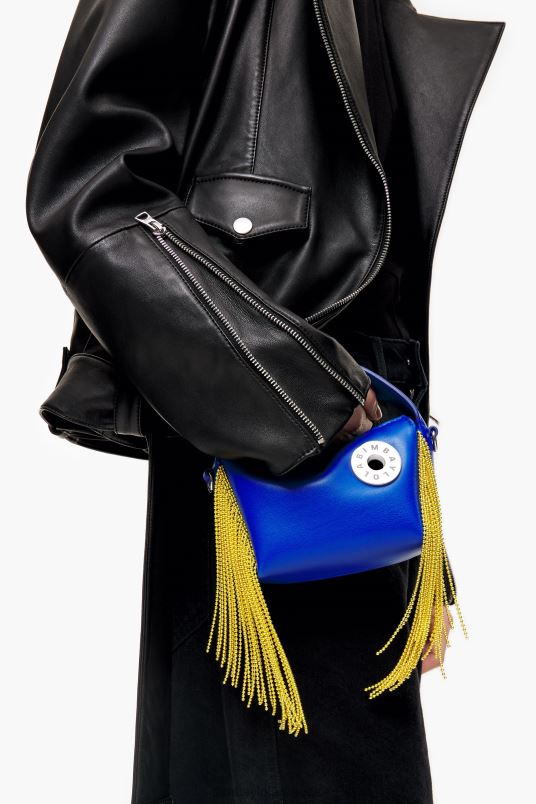 αξεσουάρ Bimba Y Lola δερμάτινη τσάντα hobo L2L2863 μπλε ηλεκτρικ