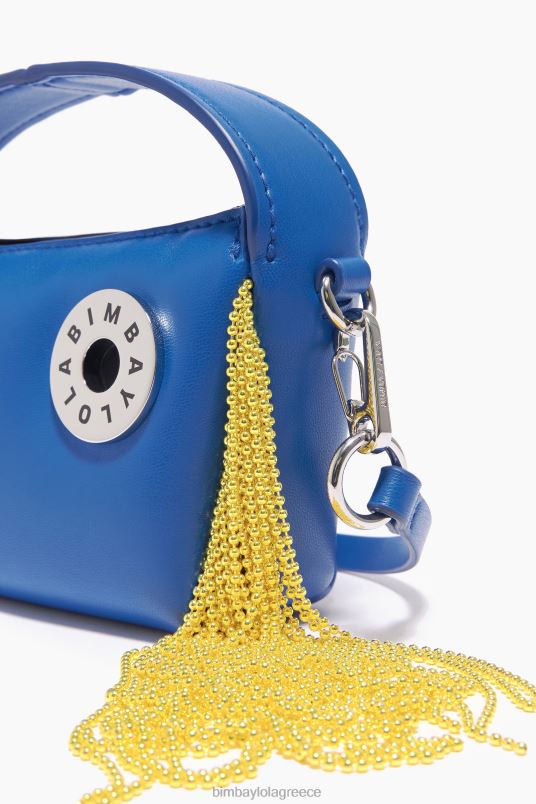 αξεσουάρ Bimba Y Lola δερμάτινη τσάντα hobo L2L2863 μπλε ηλεκτρικ