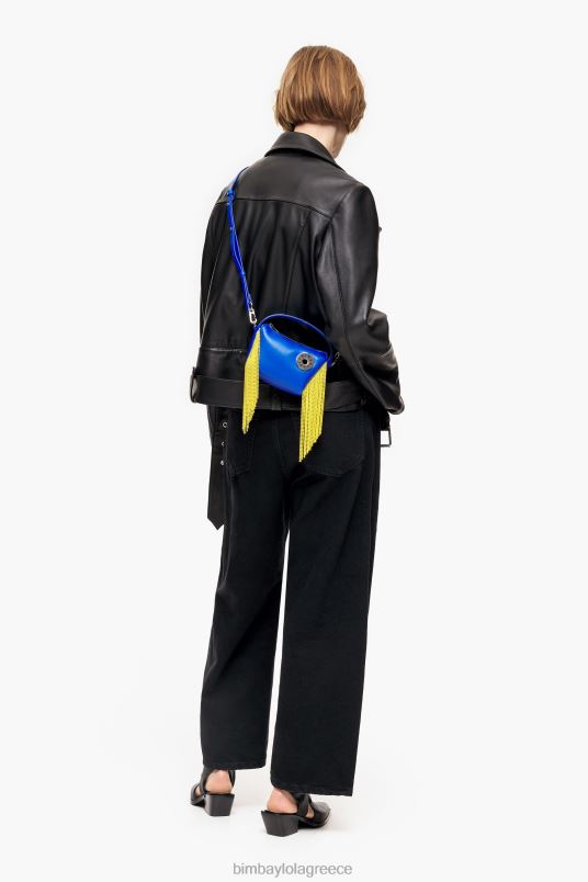 αξεσουάρ Bimba Y Lola δερμάτινη τσάντα hobo L2L2863 μπλε ηλεκτρικ