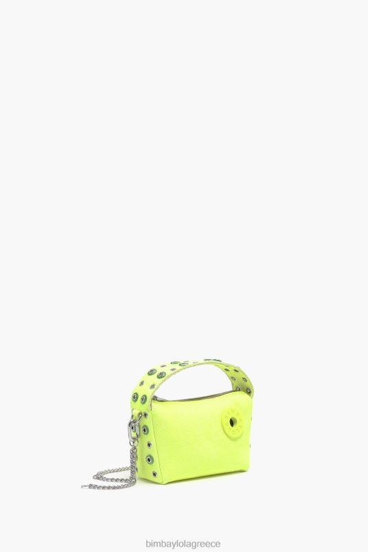 αξεσουάρ Bimba Y Lola δερμάτινη τσάντα hobo L2L2864 κίτρινος