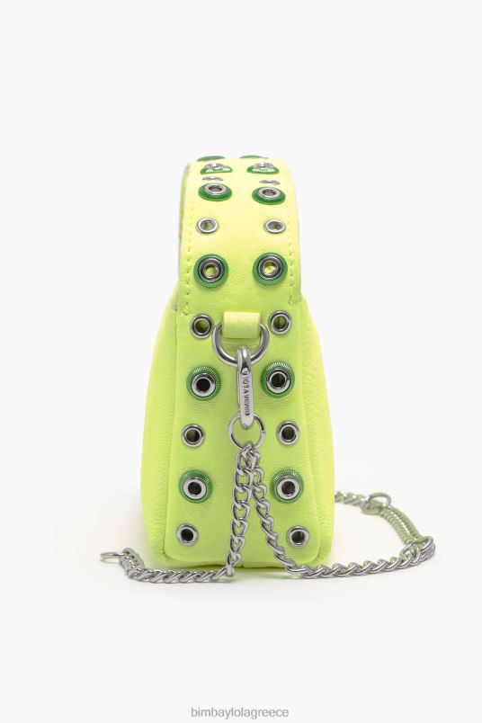 αξεσουάρ Bimba Y Lola δερμάτινη τσάντα hobo L2L2864 κίτρινος