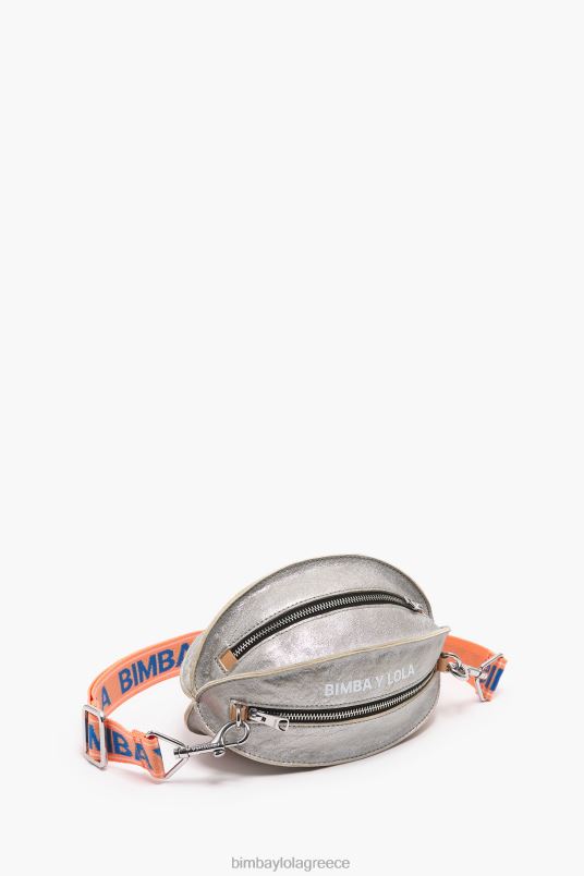 αξεσουάρ Bimba Y Lola δερμάτινη τσάντα pelota L2L283 ασήμι