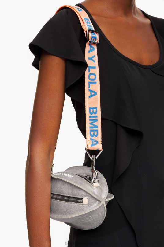 αξεσουάρ Bimba Y Lola δερμάτινη τσάντα pelota L2L283 ασήμι