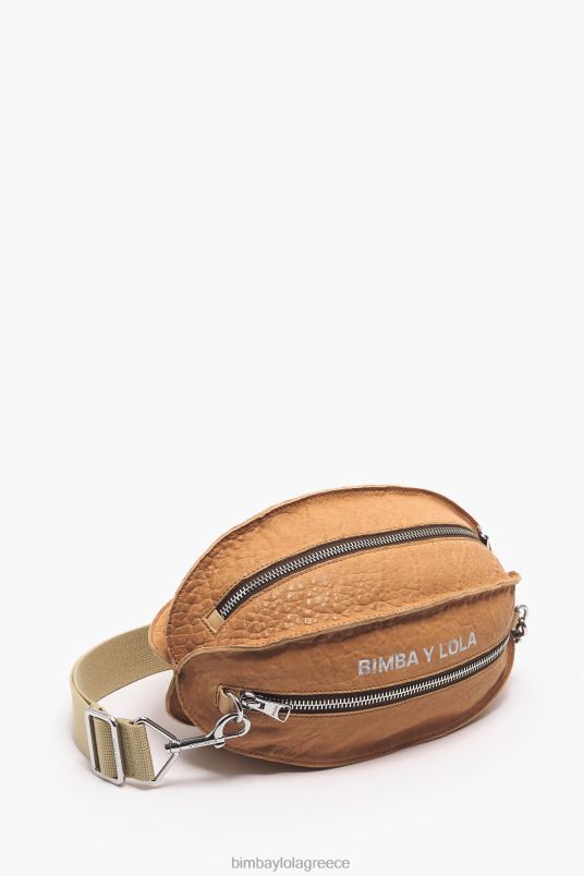 αξεσουάρ Bimba Y Lola δερμάτινη τσάντα pelota L2L2870 καμήλα