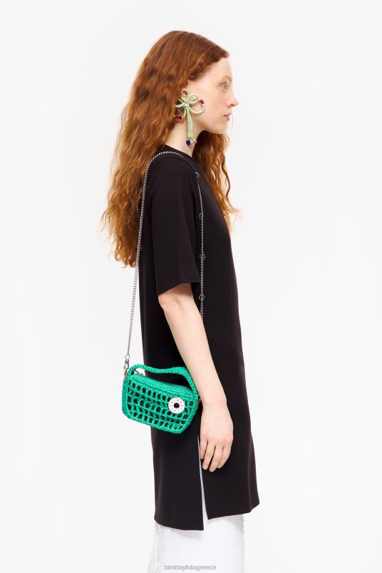 αξεσουάρ Bimba Y Lola raffia hobo bag L2L2810 πράσινος