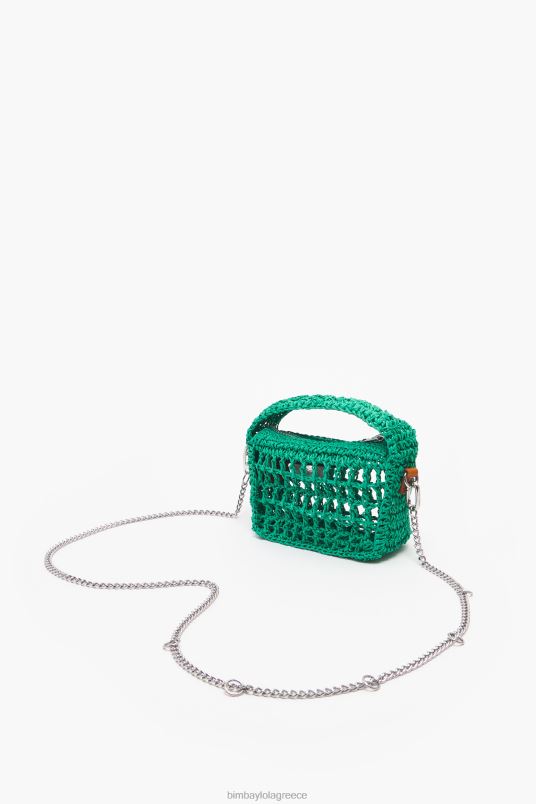 αξεσουάρ Bimba Y Lola raffia hobo bag L2L2810 πράσινος