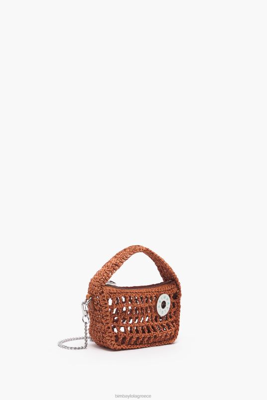 αξεσουάρ Bimba Y Lola raffia hobo bag L2L289 πορτοκάλι